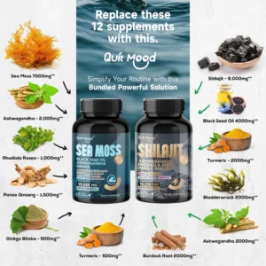 Shilajit, Panax Ginseng, Ashwagandha ,Rhodiola, Rosea,Turmeric, Gingko, Biloba Stinging Nettl