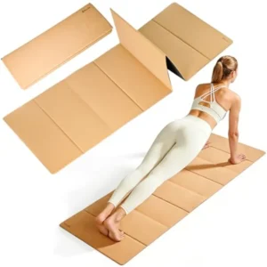 Foldable Cork Yoga Mat w/carry strap